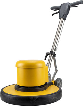 Heavy-duty commercial floor polisher with an adjustable height handle.