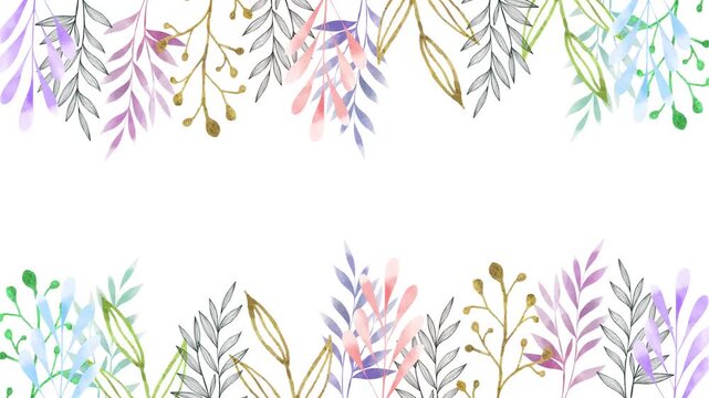 leaves waving on white background, spring season video