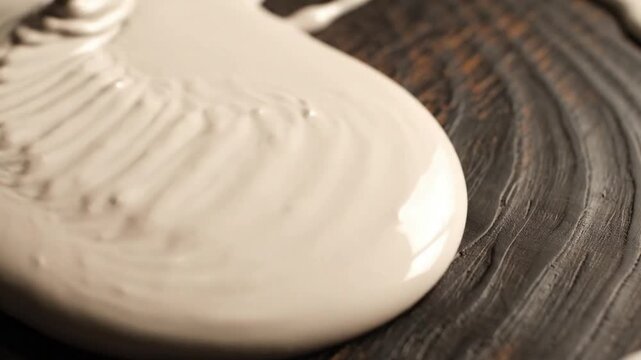 Organic Surface Transformation Observing the visual change as a natural substance coats another.