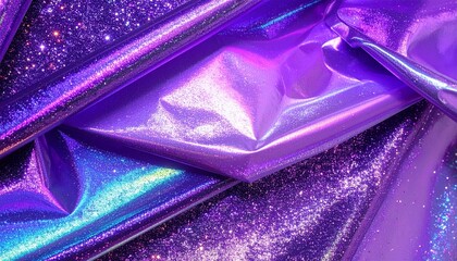 紫に輝く美しいホログラム素材