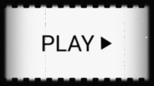 Super 8mm Tape Play Film Reel Frame with Dust Flicker and Scratch Screen Overlay Effect
