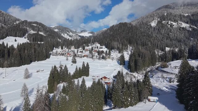 Italian mountain in the winter 