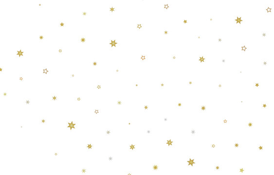 Festive gold star pattern on white. Perfect for holidays and celebrations, adding sparkle and joy t