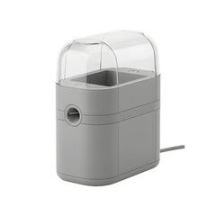 This sleek modern electronic device features a gray matte finish and a transparent protective cover, showcasing a compact industrial design ideal for laboratory equipment and tech setups.