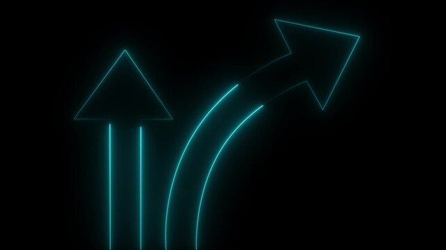 Changing business management concept. Businessman erasing white arrow and drawing yellow arrow on chalkboard.4K black background visuals