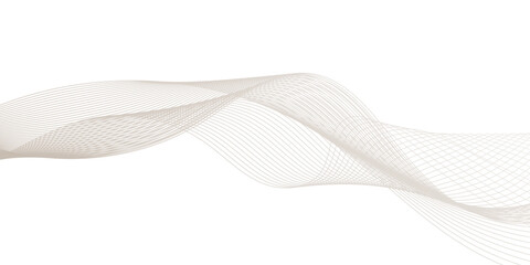  Abstract grey wave lines on transparent background,  wave line flowing on transparent representing movement, black and white wavy stripes or lines design. © world war 5