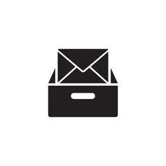 Archive icon silhouette vector design art illustration