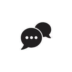 Bubble chat message conversation icon silhouette vector design art illustration