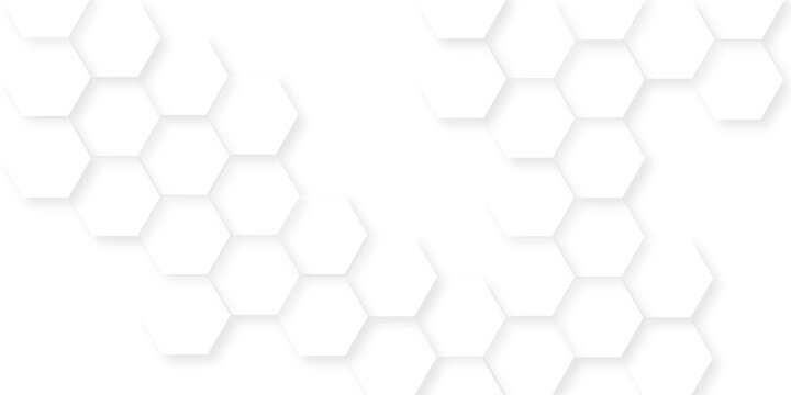 geometric hexagonal honeycomb shape texture background, minimalist white abstract hexagonal geometric design, textured effect against a lighter backdrop,  white hexagonal shapes create a modern .