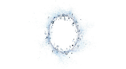 Elegant star frame and glitter dust design, perfect for invitations, holiday greetings, celebrations, and festive events © vegefox.com