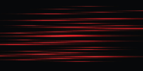 A futuristic abstract background featuring horizontal red light trails on a black canvas © md