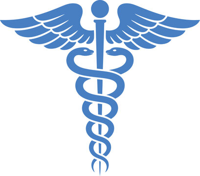The rod of asclepius a medical symbol with wings