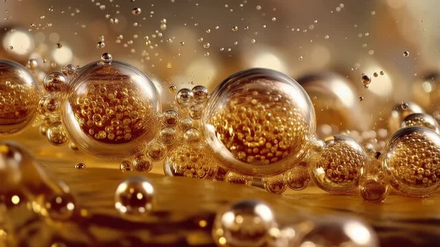 Golden bubbles flow in champagne celebrating an occasion with friends in a bright setting