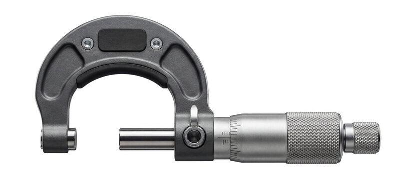 Mechanical micrometer with a ratchet stop.