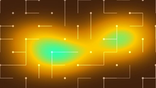 Dynamic Circuit Board Background with Pulsating Neon Lights and Interconnected Lines, Seamless Loop Animation, symbolizing technology and innovation