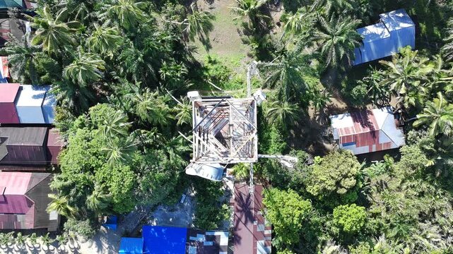 signal transmitter tower during the day