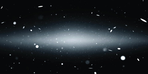 Abstract dark background with floating white particles and a central horizontal light glow