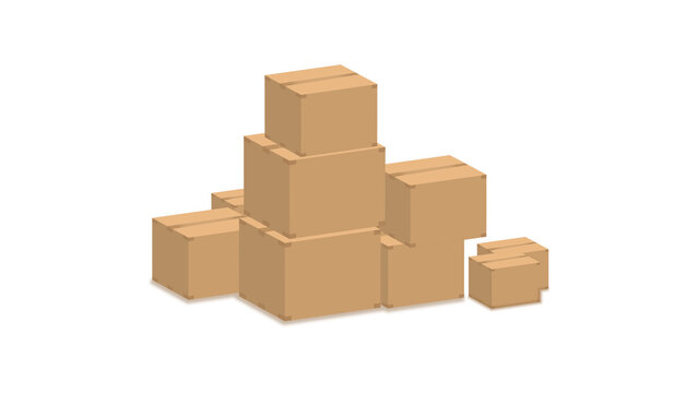 tow size and 3d angle cline fresh soiled paper box hand made vector transparent background png images (2)