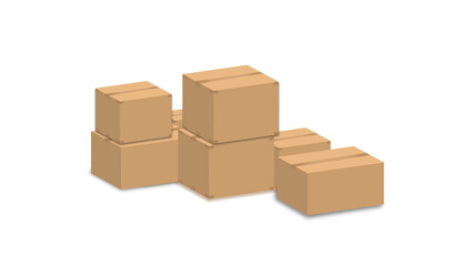 Fototapeta premium cool nice cline look bundel paper box same size multiple on transparent background 4k png images