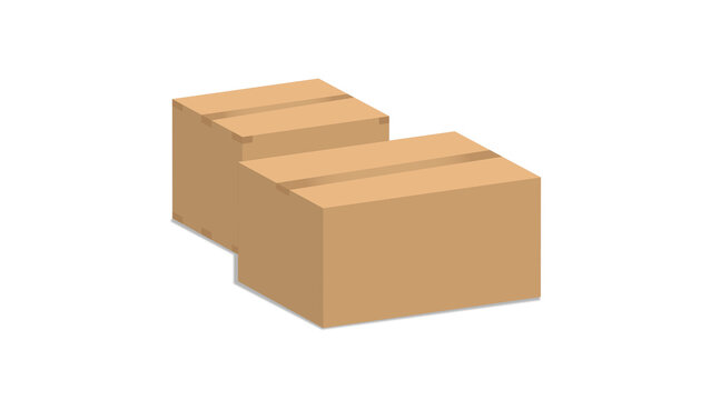 tow size and 3d angle cline fresh soiled paper box hand made vector transparent background png images