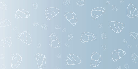 Abstract light blue background with scattered white pebble outlines