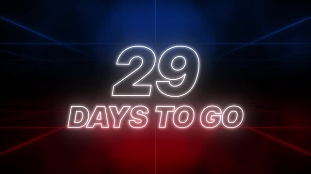 29 Days to Go Text Retro Style