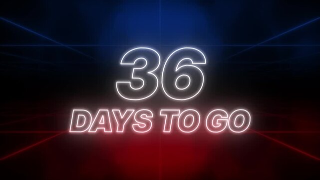 36 Days to Go Text Retro Style