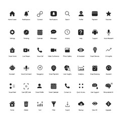 A collection of various icons on a white background