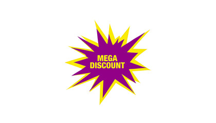 Naklejka premium Explosive Mega Discount Offer Bursting With Savings and Incredible Value for Shoppers Seeking Deals