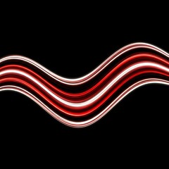 Red and White Neon Light Waves.