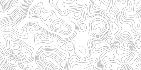 Abstract design with seamless pattern with lines topographic map. geographic mountain relief. the white on black contours topography stylized height of the lines. geographic contour map paper texture. © Arte Acuático
