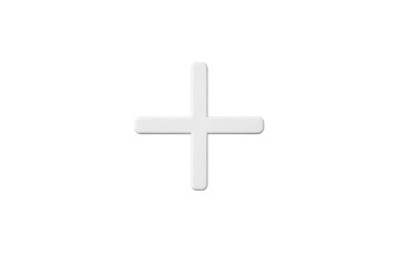 Obraz premium Photorealistic 2mm white plastic cross tile spacer, isolated on transparent background. Single ceramic tile leveling tool centered with clean edges.