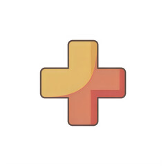 Obraz premium Colorful 3d plus sign icon for medical, health, addition, or positive concept isolated on transparent background