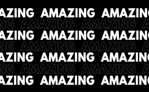 Animated THEATER text repeated in horizontal rows sliding in opposite directions, filling the frame in 2160x3840 format with black and white background versions.