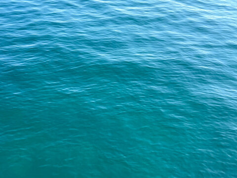 Water blue calm ocean surface.