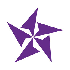 Obraz premium Vibrant purple starburst graphic with dynamic geometric shapes 