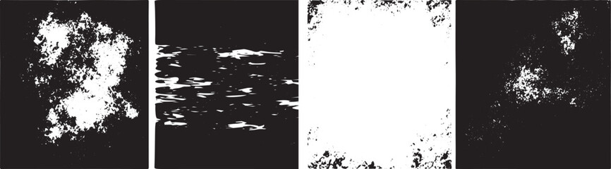 Obraz premium Black and white abstract grunge texture patterns