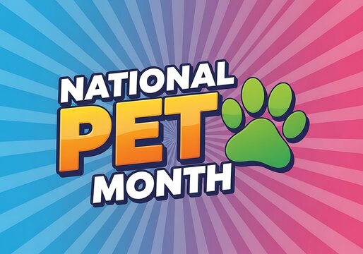 National pet month awareness campaign logo