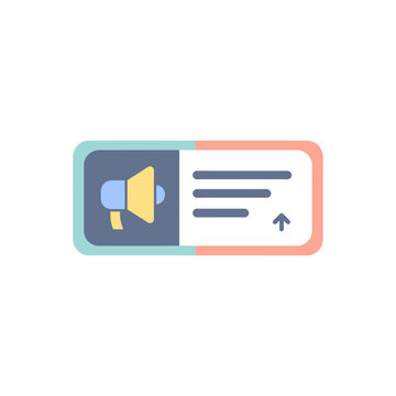 Notification Icon with Megaphone and NHD Badge