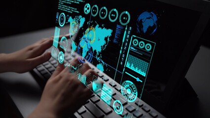 Connection network visualization showing global connection, network communication, digital...