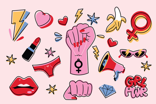 A Bold Feminist Icon Set