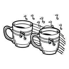 Leaving notes on coffee mugs