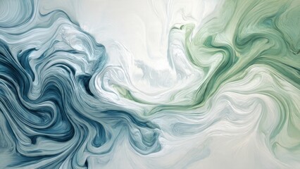 Fototapeta premium Abstract Swirling Blue and Green Fluid Art