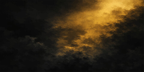 Fototapeta premium Dramatic black and white smoke swirls like a dark storm cloud against an overcast sky to create a moody nature background