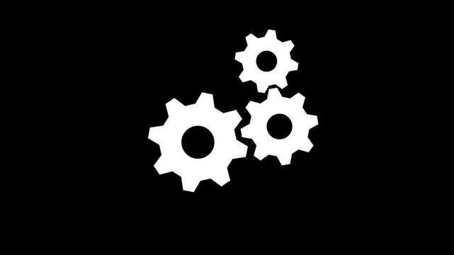 Update setting icon setup animation. setting icon with spinning gears icon animated. Technology gear icon concept animation. 4k 