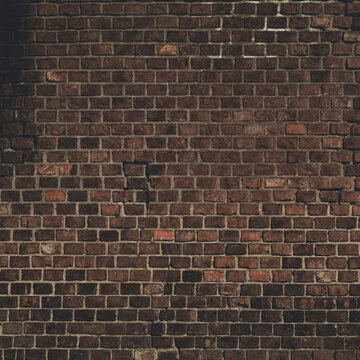 Small Red Brick Wall Texture Background, Seamless Rustic Brick Pattern