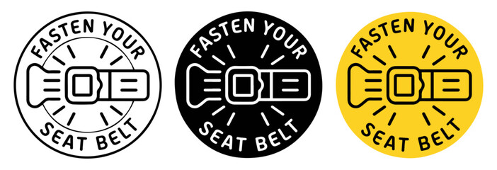 fasten seat belt icon vector © graphixecho