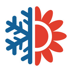 hot cold temperature weather icon set