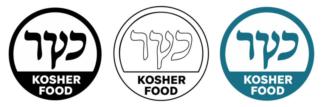 kosher certified food label icon