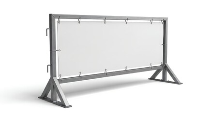 Fototapeta premium blank billboard isolated on white background